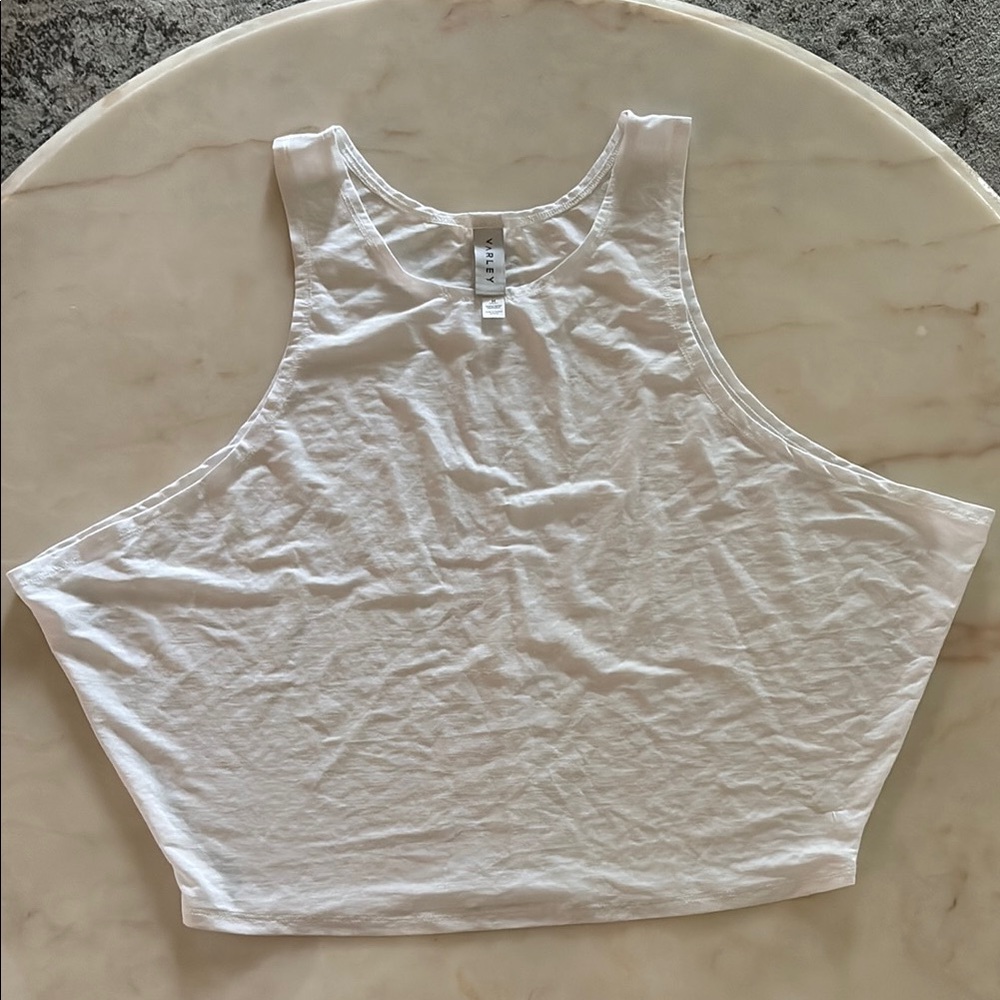 Varley White athletic tissue tank top